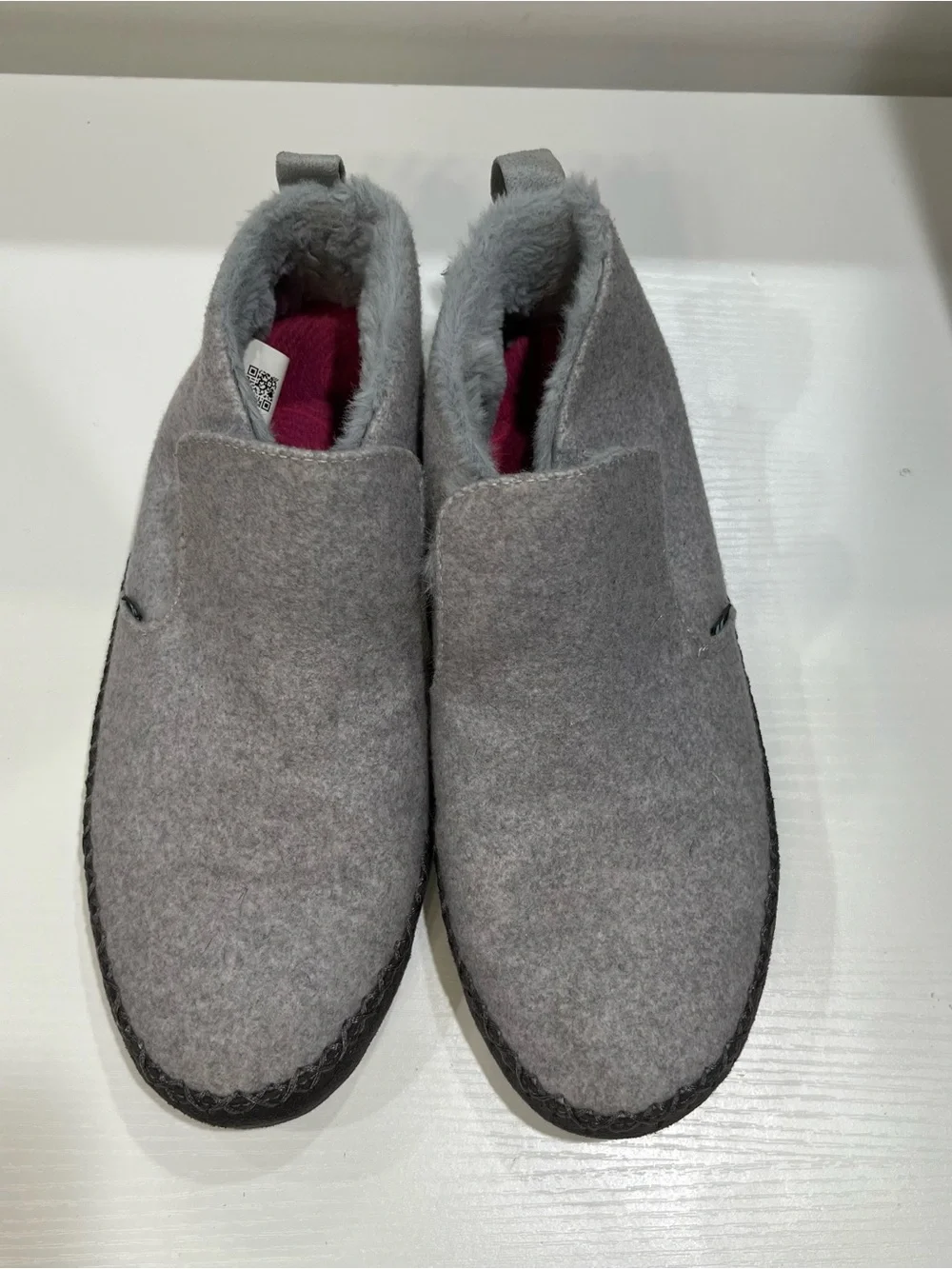 Toms Grey Wool Slip-On Loafers